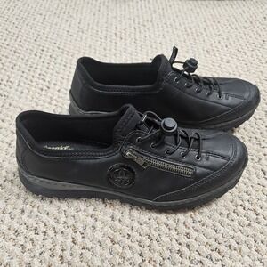 Rieker M6269-00 Zigwave Wine-Black Combi Women's Lacing Comfort Shoes